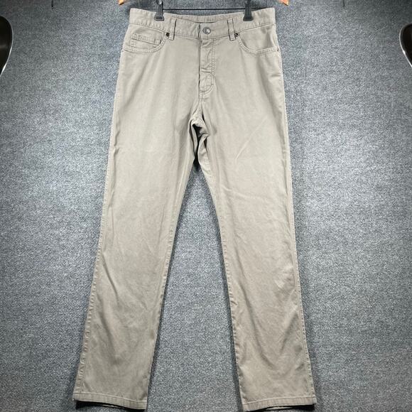 Ermenegildo Zegna Slim Fit Pants Men's 33X30 Gray Stretch Casual Streetwear READ - Picture 1 of 11